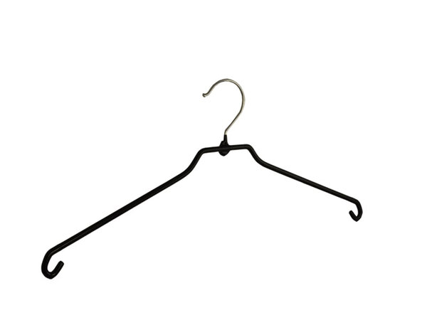 Rokhanger - Volwassenen - 8340 - 50 Stuks - metaal - Zwart - Anti-slip Coating - 40 cm - Kledinghanger - Kleerhanger