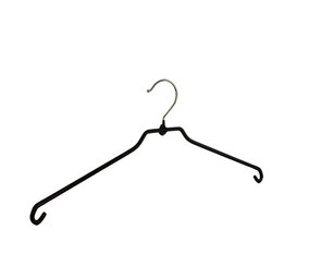 Rokhanger - Volwassenen - 8346 - 40 Stuks - metaal - Zwart - Anti-slip Coating - 46 cm - Kledinghanger - Kleerhanger