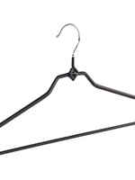 Broekhanger - Volwassenen - 8348 - 10 Stuks - metaal - Zwart - Anti-slip Coating - 40 cm - Pantalonhanger - Kledinghanger - Kleerhanger