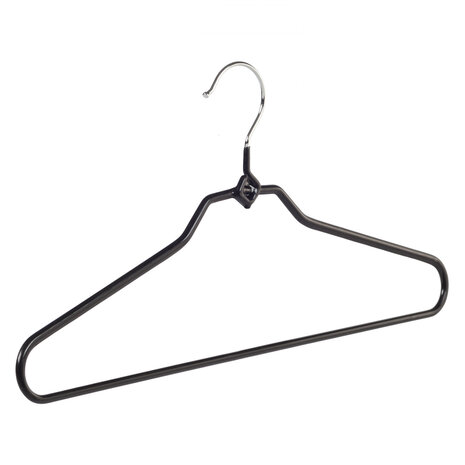 Broekhanger - Volwassenen - 8348 - 30 Stuks - metaal - Zwart - Anti-slip Coating - 40 cm - Pantalonhanger - Kledinghanger - Kleerhanger