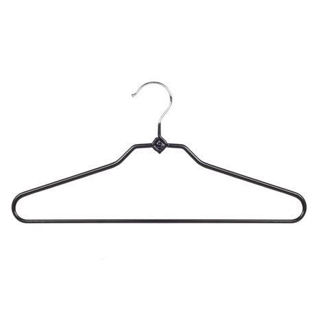 Broekhanger - Volwassenen - 8348 - 50 Stuks - metaal - Zwart - Anti-slip Coating - 40 cm - Pantalonhanger - Kledinghanger - Kleerhanger