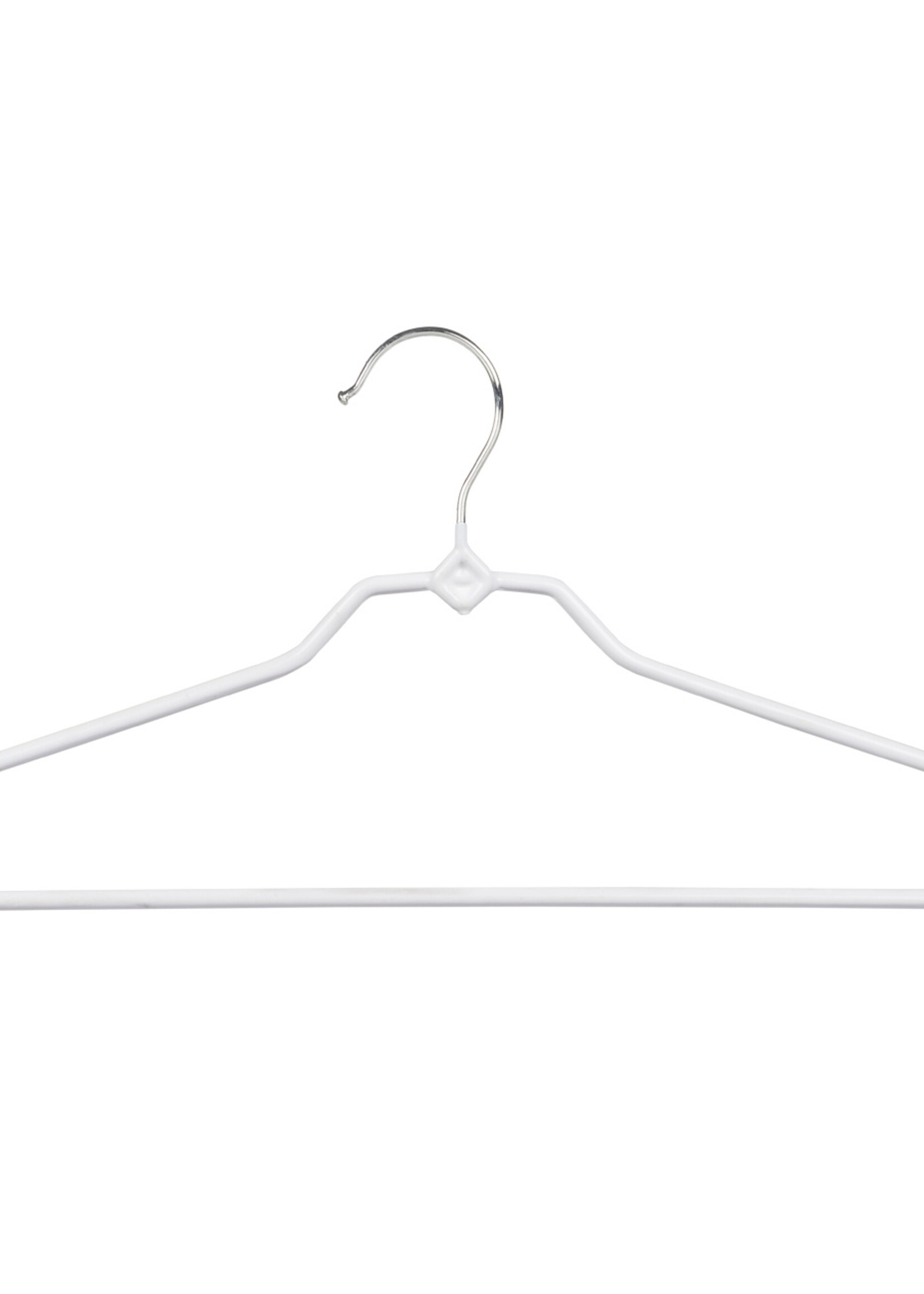 Broekhanger - Volwassenen - 8348 - 30 Stuks - metaal - Wit - Anti-slip Coating - 40 cm - Pantalonhanger - Kledinghanger - Kleerhanger