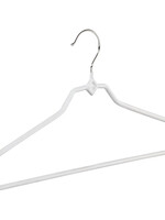 Broekhanger - Volwassenen - 8348 - 40 Stuks - metaal - Wit - Anti-slip Coating - 40 cm - Pantalonhanger - Kledinghanger - Kleerhanger