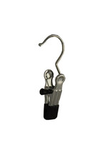 Laarzenknijper - Laarzenklem - Klemhaken - 8380 - 30 Stuks - metaal - Verchroomd - Zwart - Anti-slip Coating - 7 cm Klem - Kledinghanger - Kleerhanger - Knijperhanger