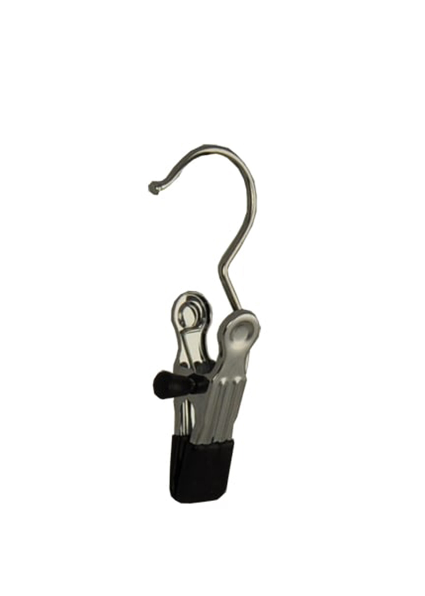 Laarzenknijper - Laarzenklem - Klemhaken - 8380 - 50 Stuks - metaal - Verchroomd - Zwart - Anti-slip Coating - 7 cm Klem - Kledinghanger - Kleerhanger - Knijperhanger