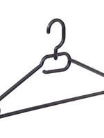 Multihanger - Volwassenen - 8445 - 10 Stuks - Kunststof - Zwart - Blousehanger - Shirthanger - 42 cm - Kledinghanger - Kleerhanger