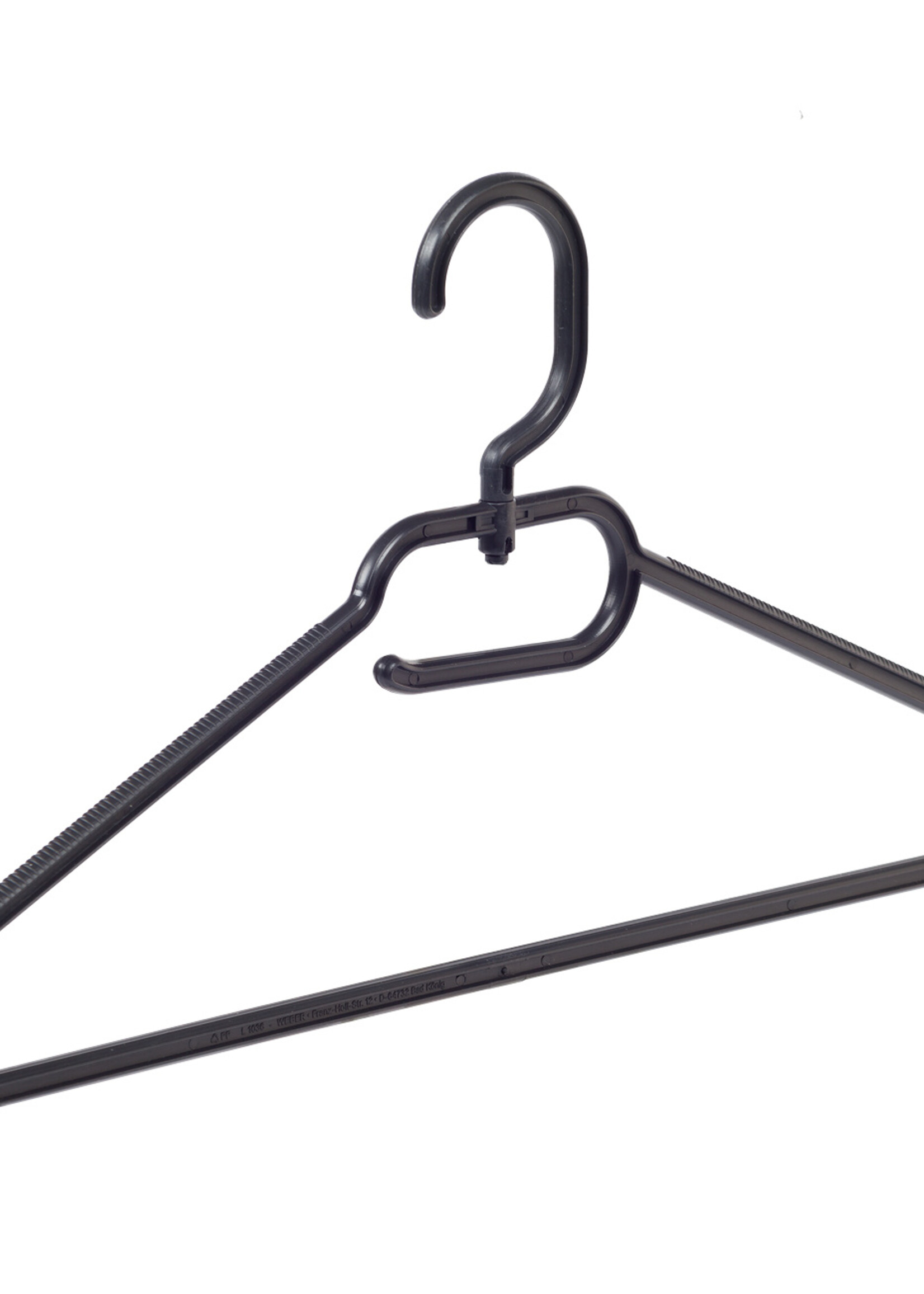Multihanger - Volwassenen - 8445 - 30 Stuks - Kunststof - Zwart - Blousehanger - Shirthanger - 42 cm - Kledinghanger - Kleerhanger