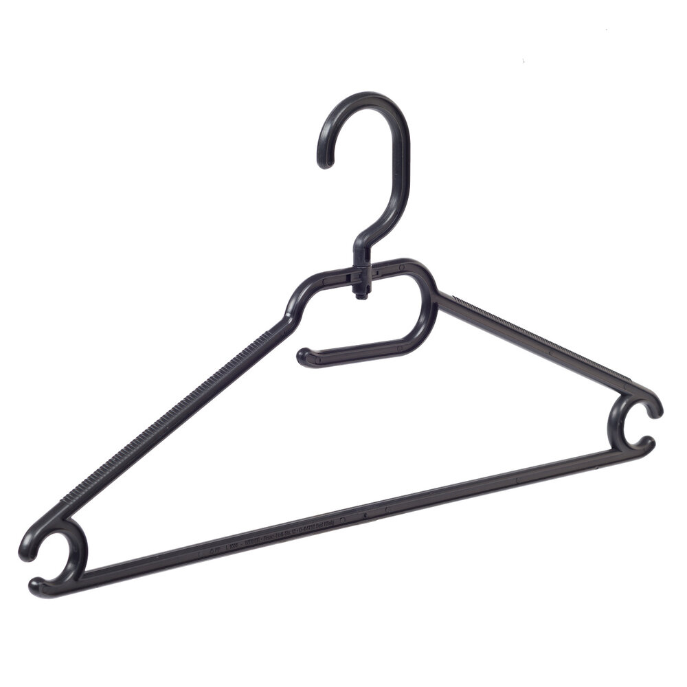 Multihanger - Volwassenen - 8445 - 40 Stuks - Kunststof - Zwart - Blousehanger - Shirthanger - 42 cm - Kledinghanger - Kleerhanger