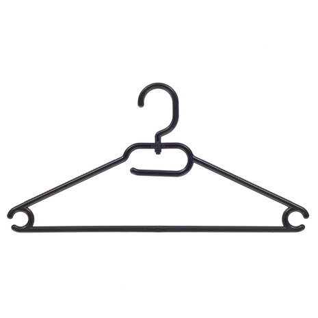 Multihanger - Volwassenen - 8445 - 50 Stuks - Kunststof - Zwart - Blousehanger - Shirthanger - 42 cm - Kledinghanger - Kleerhanger