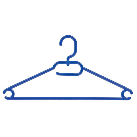 Multihanger - Volwassenen - 8445 - 30 Stuks - Kunststof - Blauw - Blousehanger - Shirthanger - 42 cm - Kledinghanger - Kleerhanger