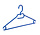 Multihanger - Volwassenen - 8445 - 50 Stuks - Kunststof - Blauw - Blousehanger - Shirthanger - 42 cm - Kledinghanger - Kleerhanger