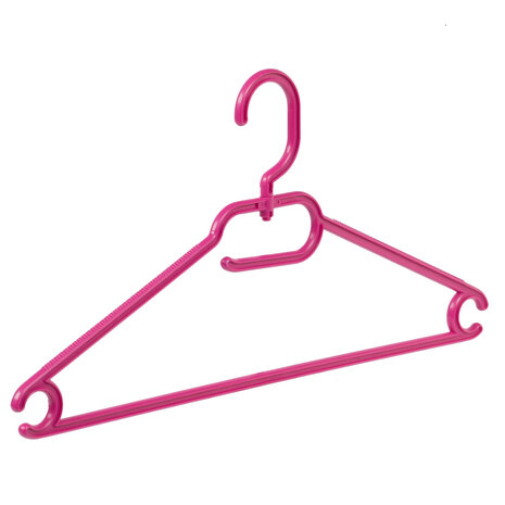 Multihanger - Volwassenen - 8445 - 10 Stuks - Kunststof - Paars - Blousehanger - Shirthanger - 42 cm - Kledinghanger - Kleerhanger