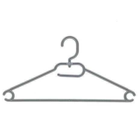 Multihanger - Volwassenen - 8445 - 50 Stuks - Kunststof - Grijs - Blousehanger - Shirthanger - 42 cm - Kledinghanger - Kleerhanger Multihanger - Volwassenen - 8445 - 50 Stuks - Kunststof - Grijs - Blousehanger - Shirthanger - 42 cm - Kledinghanger - Kleerhanger