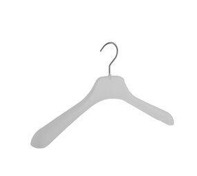 Mantelhanger - Kostuumhanger - Jassenhanger - Volwassenen - 8601 - 20 Stuks - Kunststof - Frosted - Gebogen Model - Schouderverbreding 4,5 cm - 42 cm - Kledinghanger - Kleerhanger