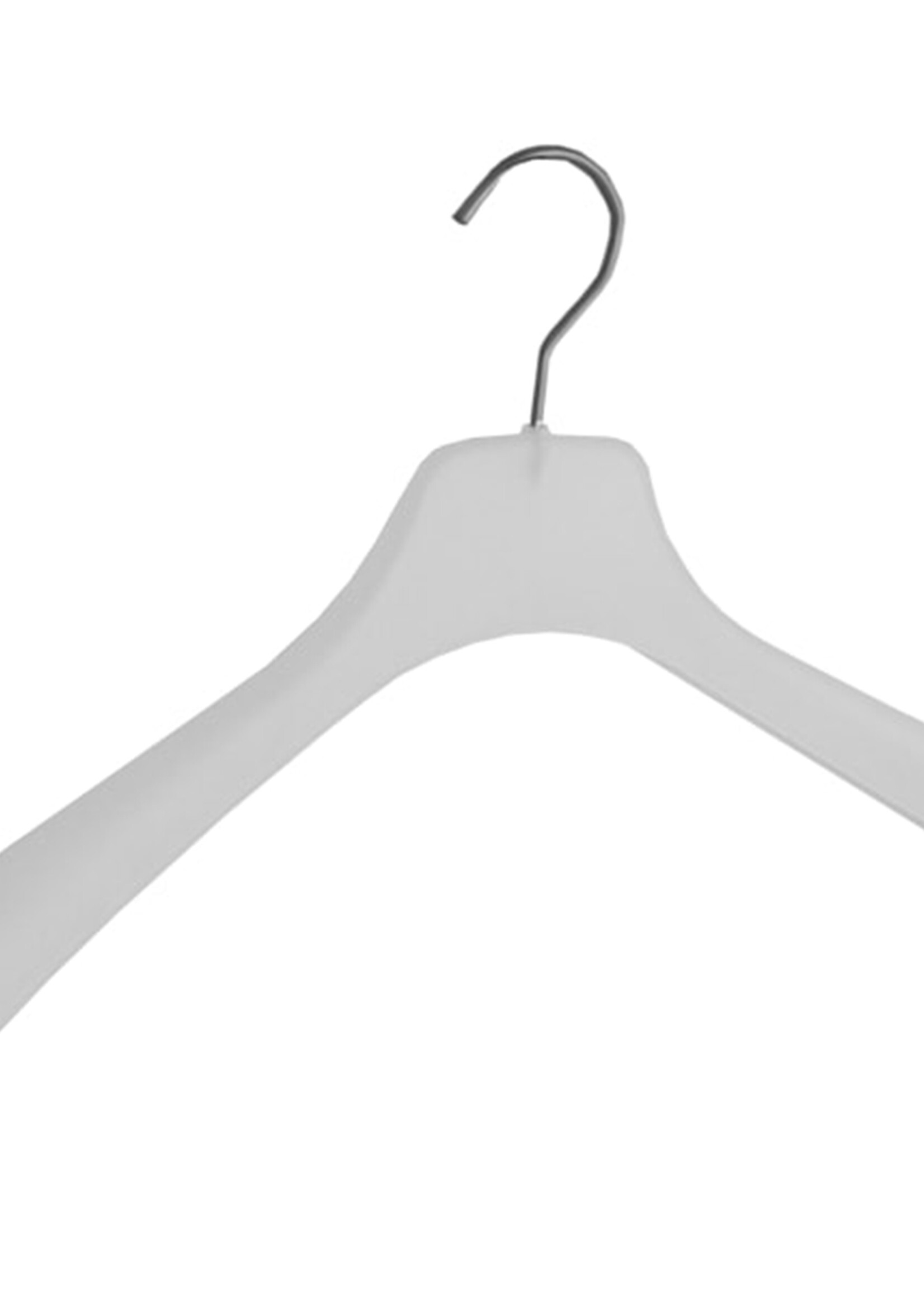 Mantelhanger - Kostuumhanger - Jassenhanger - Volwassenen - 8605 - 20 Stuks - Kunststof - Frosted - Gebogen Model - Schouderverbreding 3,5 cm - 45 cm - Kledinghanger - Kleerhanger