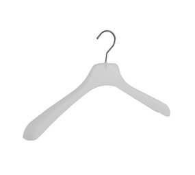 Mantelhanger - Kostuumhanger - Jassenhanger - Volwassenen - 8605 - 20 Stuks - Kunststof - Frosted - Gebogen Model - Schouderverbreding 3,5 cm - 45 cm - Kledinghanger - Kleerhanger