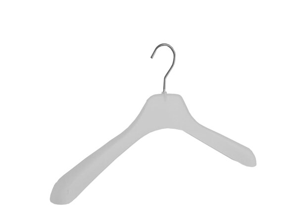Mantelhanger - Kostuumhanger - Jassenhanger - Volwassenen - 8607 - 20 Stuks - Kunststof - Frosted - Gebogen Model - Schouderverbreding 3,5 cm - 42 cm - Kledinghanger - Kleerhanger