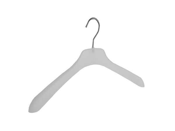 Mantelhanger - Kostuumhanger - Jassenhanger - Volwassenen - 8610 - 10 Stuks - Kunststof - Frosted - Gebogen Model - Schouderverbreding 2,5 cm - 45 cm - Kledinghanger - Kleerhanger