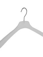 Mantelhanger - Kostuumhanger - Jassenhanger - Volwassenen - 8610 - 24 Stuks - Kunststof - Frosted - Gebogen Model - Schouderverbreding 2,5 cm - 45 cm - Kledinghanger - Kleerhanger