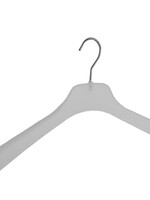 Mantelhanger - Kostuumhanger - Jassenhanger - Volwassenen - 8612 - 20 Stuks - Kunststof - Frosted - Gebogen Model - Schouderverbreding 2,5 cm - 42 cm - Kledinghanger - Kleerhanger