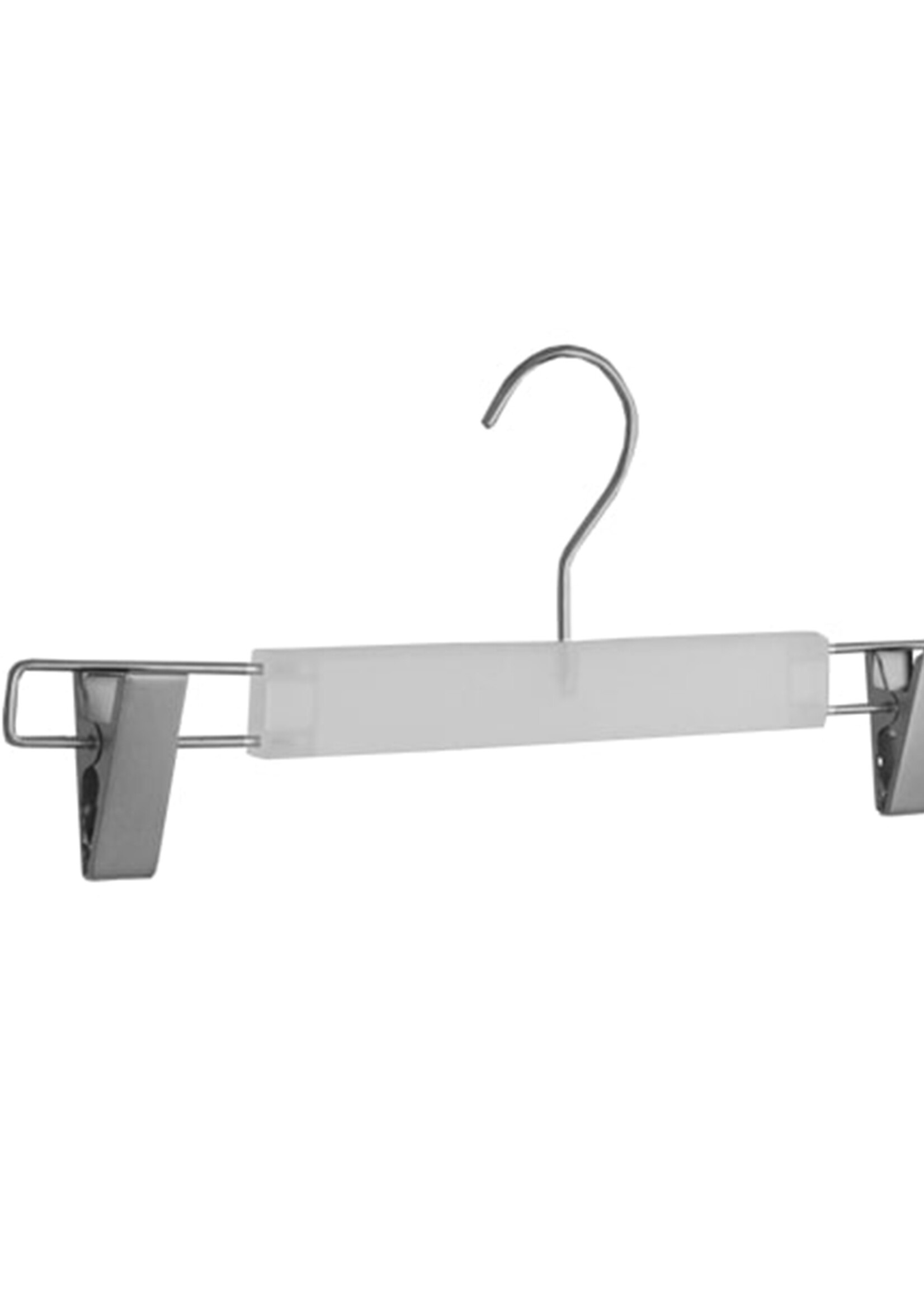 Knijperhanger - Volwassenen - 8621 - 25 Stuks - Kunststof - Frosted - Verschuifbare knijpers - 36 cm - Rokhanger - Broekhanger - Pantalonhanger - Kledinghanger - Kleerhanger