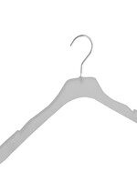 Kledinghanger - Volwassenen - 8644 - 10 Stuks - Blousehanger - Shirthanger - Kunststof - Frosted - Gebogen Model - 44 cm - Rokinkepingen - Kleerhanger