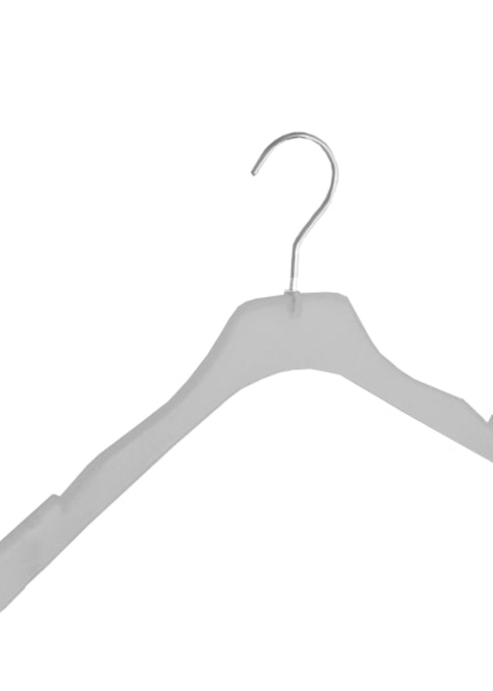 Kledinghanger - Volwassenen - 8644 - 30 Stuks - Blousehanger - Shirthanger - Kunststof - Frosted - Gebogen Model - 44 cm - Rokinkepingen - Kleerhanger