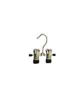 Knijperhanger - Baby - 8873 - 50 Stuks - metaal - Verchroomd - Zwart - Verschuifbare Anti-slip knijpers - 12 cm - Rokhanger - Broekhanger - Pantalonhanger - Babyhanger - Kledinghanger - Kleerhanger