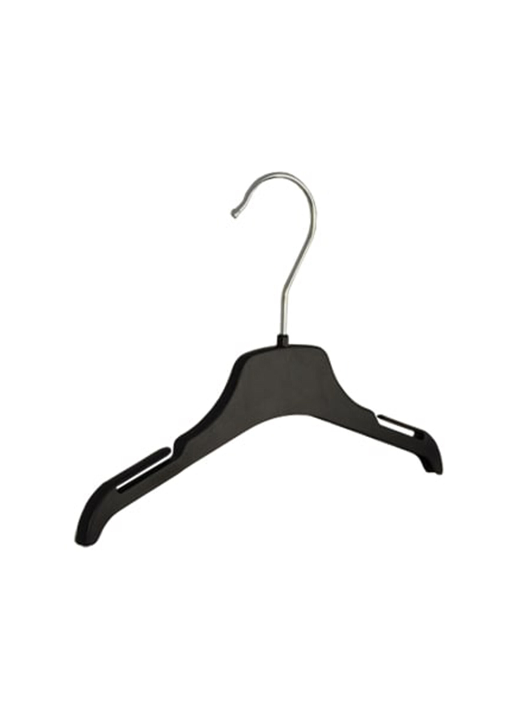 Kledinghanger - Baby - CTP26 - 10 Stuks - Blousehanger - Shirthanger - Kunststof - Zwart - Rokinkepingen - 26 cm - Kleerhanger - Babybügel - CTP-Serie