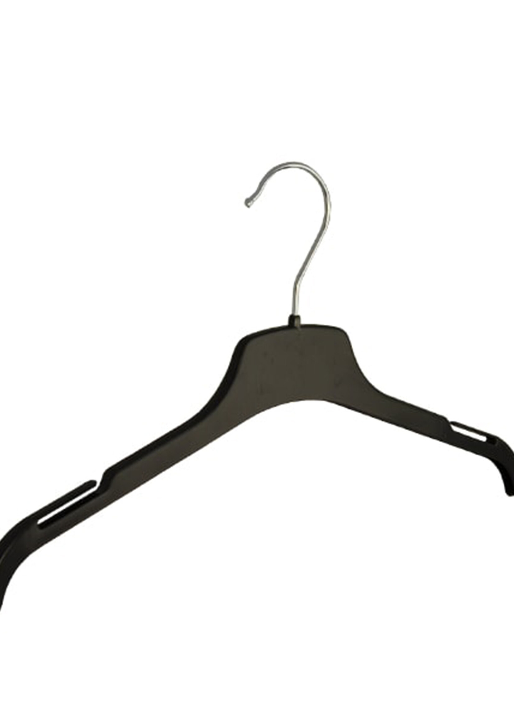 Kledinghanger - Volwassenen - CTP38 - 20 Stuks - Blousehanger - Shirthanger - Kunststof - Zwart - Rokinkepingen - 38 cm - Kleerhanger - CTP-Serie