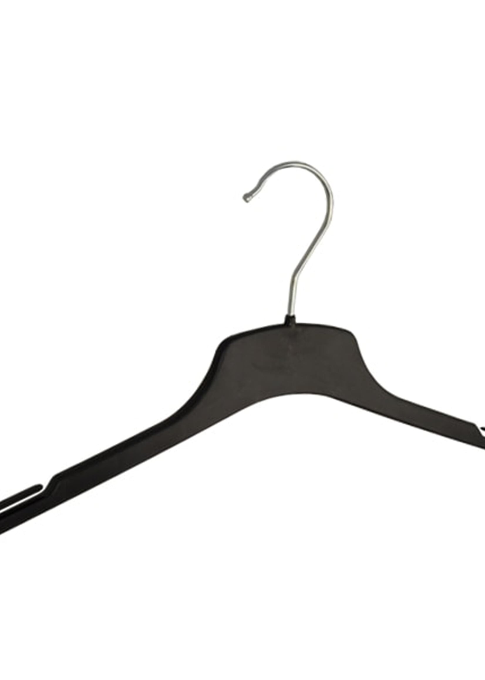 Kledinghanger - Volwassenen - CTP43 - 10 Stuks - Blousehanger - Shirthanger - Kunststof - Zwart - Rokinkepingen - 43 cm - Kleerhanger - CTP-Serie
