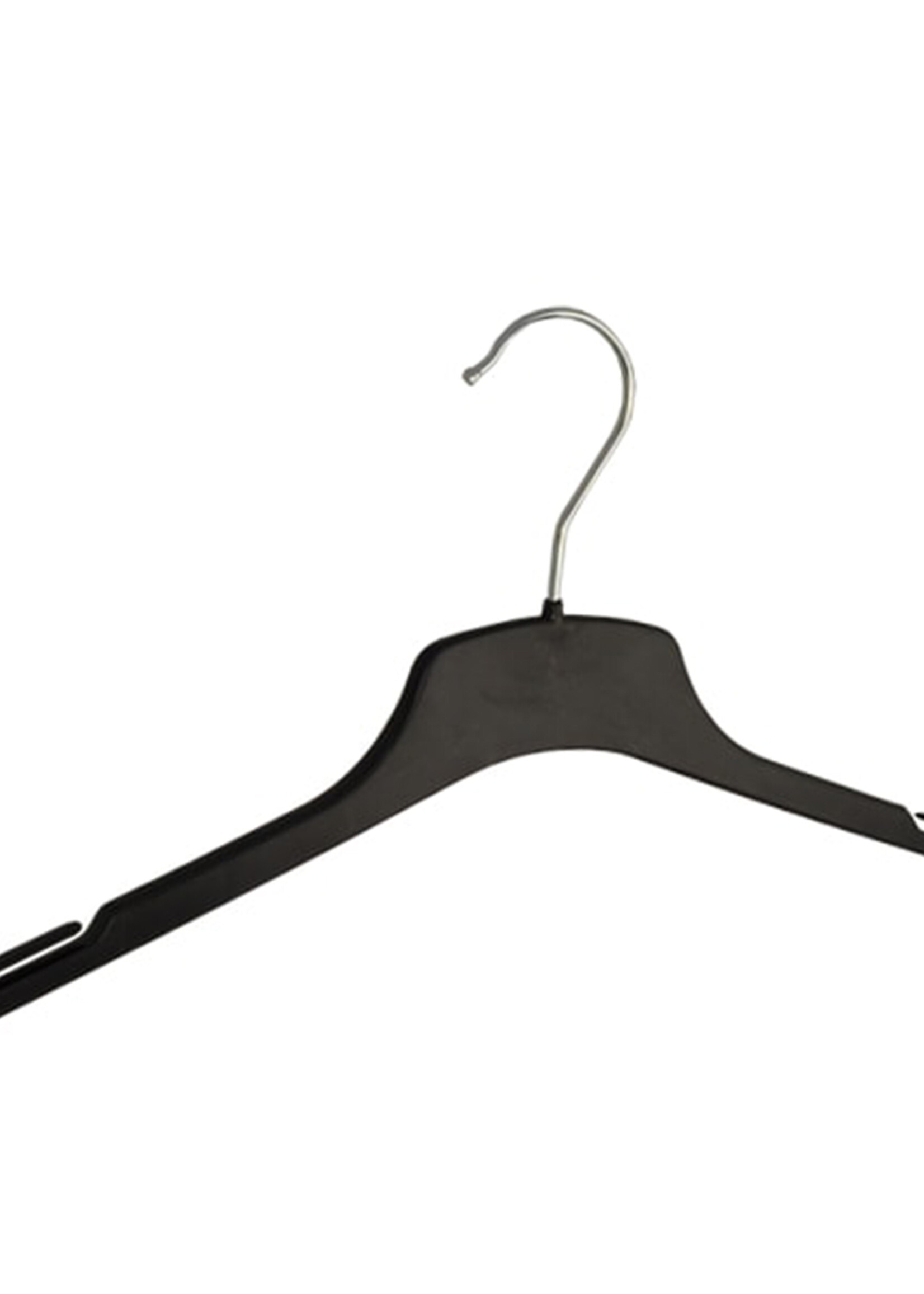 Kledinghanger - Volwassenen - CTP43 - 30 Stuks - Blousehanger - Shirthanger - Kunststof - Zwart - Rokinkepingen - 43 cm - Kleerhanger - CTP-Serie
