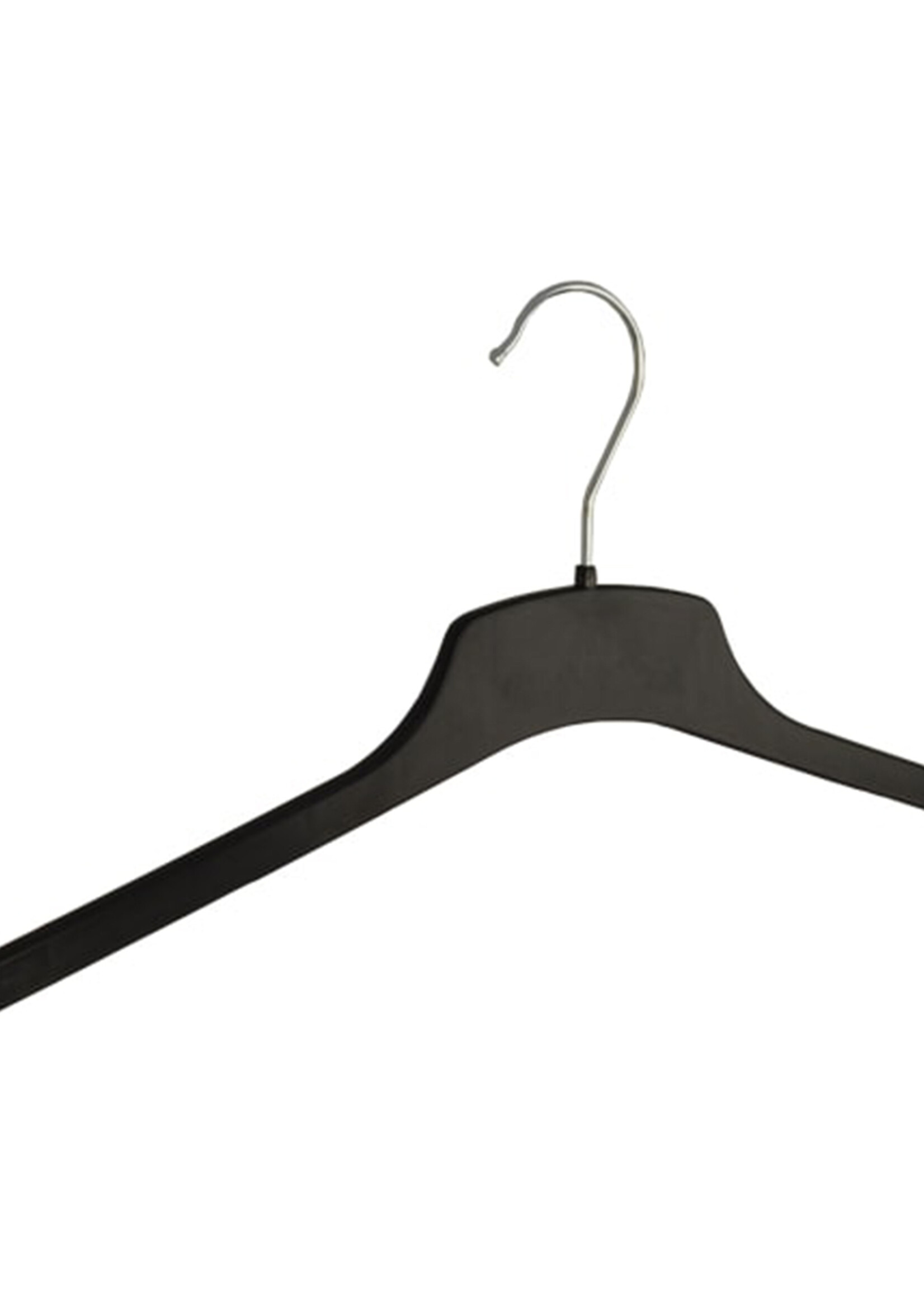Kledinghanger - Volwassenen - CTP47 - 10 Stuks - Blousehanger - Shirthanger - Kunststof - Zwart - 47 cm - Kleerhanger - CTP-Serie