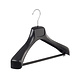 Mantelhanger - Kostuumhanger - Jassenhanger - Volwassenen - ETR40 - 50 Stuks - Kunststof - Zwart - Gebogen Model - Schouderverbreding 7,4 cm - Broeklat - 40 cm - Kledinghanger - Kleerhanger - ETR-Serie Mantelhanger - Kostuumhanger - Jassenhanger - Volwassenen - ETR40 - 50 Stuks - Kunststof - Zwart - Gebogen Model - Schouderverbreding 7,4 cm - Broeklat - 40 cm - Kledinghanger - Kleerhanger - ETR-Serie