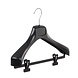 Mantelhanger - Kostuumhanger - Jassenhanger - Volwassenen - ETR40 - 20 Stuks - Kunststof - Zwart - Gebogen Model - Schouderverbreding 7,4 cm - Anti-slip Knijpers - 40 cm - Kledinghanger - Kleerhanger - ETR-Serie Mantelhanger - Kostuumhanger - Jassenhanger - Volwassenen - ETR40 - 20 Stuks - Kunststof - Zwart - Gebogen Model - Schouderverbreding 7,4 cm - Anti-slip Knijpers - 40 cm - Kledinghanger - Kleerhanger - ETR-Serie