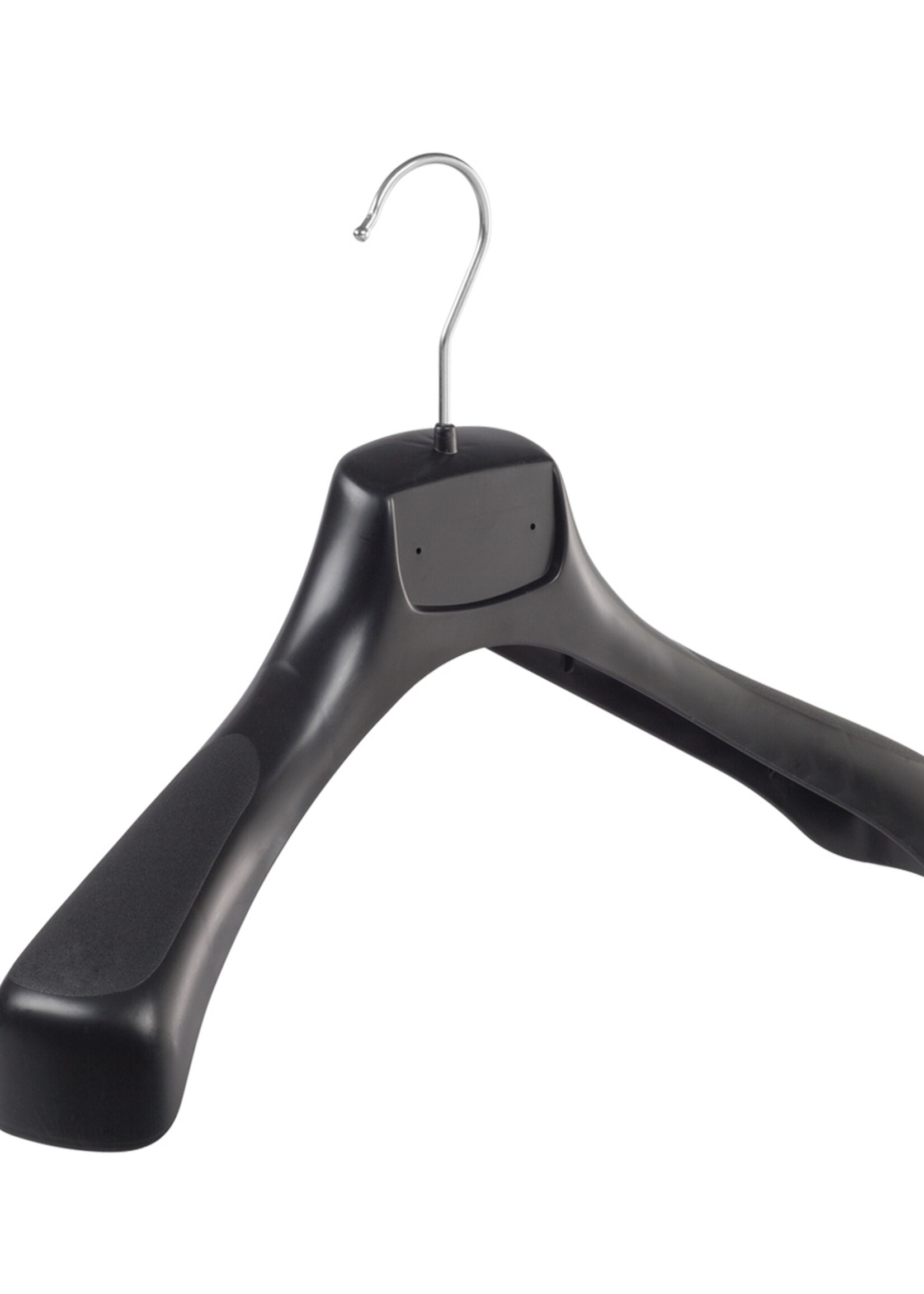 Mantelhanger - Kostuumhanger - Jassenhanger - Volwassenen - ETR40 - 30 Stuks - Kunststof - Zwart - Gebogen Model - Schouderverbreding 7,4 cm - 40 cm - Kledinghanger - Kleerhanger - ETR-Serie