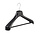 Mantelhanger - Kostuumhanger - Jassenhanger - Volwassenen - ETR43 - 30 Stuks - Kunststof - Zwart - Gebogen Model - Schouderverbreding 7,4 cm - Broeklat - 43 cm - Kledinghanger - Kleerhanger - ETR-Serie
