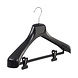 Mantelhanger - Kostuumhanger - Jassenhanger - Volwassenen - ETR43 - 20 Stuks - Kunststof - Zwart - Gebogen Model - Schouderverbreding 7,4 cm - Anti-slip Knijpers - 43 cm - Kledinghanger - Kleerhanger - ETR-Serie Mantelhanger - Kostuumhanger - Jassenhanger - Volwassenen - ETR43 - 20 Stuks - Kunststof - Zwart - Gebogen Model - Schouderverbreding 7,4 cm - Anti-slip Knijpers - 43 cm - Kledinghanger - Kleerhanger - ETR-Serie