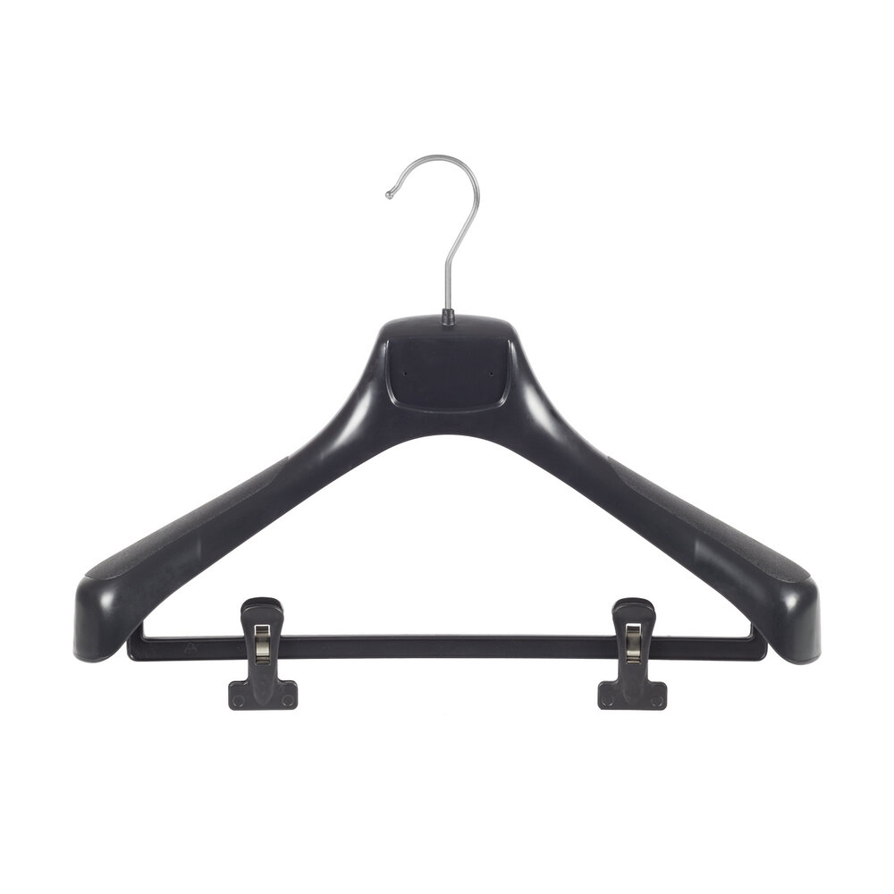 Mantelhanger - Kostuumhanger - Jassenhanger - Volwassenen - ETR43 - 50 Stuks - Kunststof - Zwart - Gebogen Model - Schouderverbreding 7,4 cm - Anti-slip Knijpers - 43 cm - Kledinghanger - Kleerhanger - ETR-Serie Mantelhanger - Kostuumhanger - Jassenhanger - Volwassenen - ETR43 - 50 Stuks - Kunststof - Zwart - Gebogen Model - Schouderverbreding 7,4 cm - Anti-slip Knijpers - 43 cm - Kledinghanger - Kleerhanger - ETR-Serie