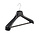 Mantelhanger - Kostuumhanger - Jassenhanger - Volwassenen - ETR43 - 30 Stuks - Kunststof - Zwart - Gebogen Model - Schouderverbreding 7,4 cm - Broeklat met Schuim - 43 cm - Kledinghanger - Kleerhanger - ETR-Serie