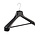 Mantelhanger - Kostuumhanger - Jassenhanger - Volwassenen - ETR46 - 20 Stuks - Kunststof - Zwart - Gebogen Model - Schouderverbreding 7,4 cm - Broeklat - 46 cm - Kledinghanger - Kleerhanger - ETR-Serie