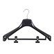 Mantelhanger - Kostuumhanger - Jassenhanger - Volwassenen - ETR46 - 50 Stuks - Kunststof - Zwart - Gebogen Model - Schouderverbreding 7,4 cm - Anti-slip Knijpers - 46 cm - Kledinghanger - Kleerhanger - ETR-Serie Mantelhanger - Kostuumhanger - Jassenhanger - Volwassenen - ETR46 - 50 Stuks - Kunststof - Zwart - Gebogen Model - Schouderverbreding 7,4 cm - Anti-slip Knijpers - 46 cm - Kledinghanger - Kleerhanger - ETR-Serie