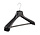 Mantelhanger - Kostuumhanger - Jassenhanger - Volwassenen - ETR46 - 40 Stuks - Kunststof - Zwart - Gebogen Model - Schouderverbreding 7,4 cm - Broeklat met Schuim - 46 cm - Kledinghanger - Kleerhanger - ETR-Serie