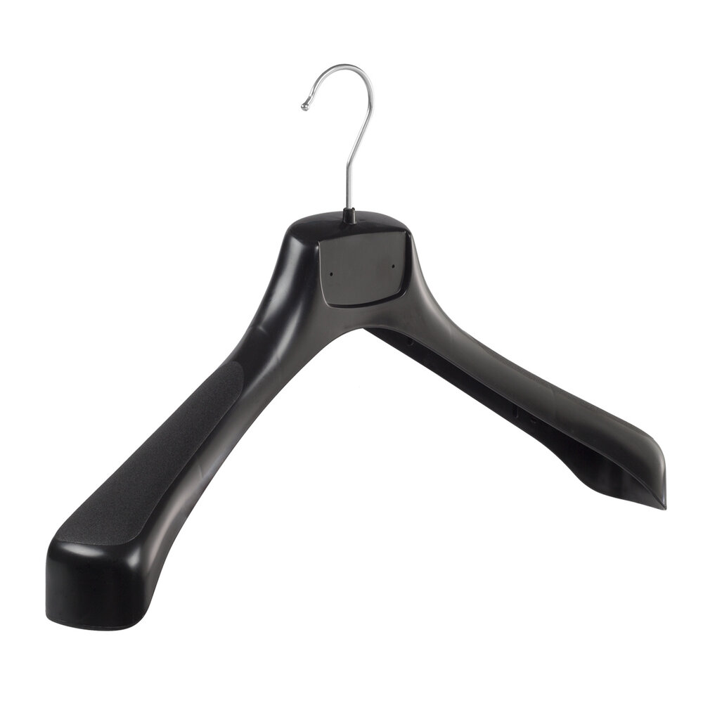 Mantelhanger - Kostuumhanger - Jassenhanger - Volwassenen - ETR46 - 40 Stuks - Kunststof - Zwart - Gebogen Model - Schouderverbreding 7,4 cm - 46 cm - Kledinghanger - Kleerhanger - ETR-Serie Mantelhanger - Kostuumhanger - Jassenhanger - Volwassenen - ETR46 - 40 Stuks - Kunststof - Zwart - Gebogen Model - Schouderverbreding 7,4 cm - 46 cm - Kledinghanger - Kleerhanger - ETR-Serie