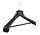 Mantelhanger - Kostuumhanger - Jassenhanger - Volwassenen - ETR49 - 30 Stuks - Kunststof - Zwart - Gebogen Model - Schouderverbreding 7,4 cm - Broeklat - 49 cm - Kledinghanger - Kleerhanger - ETR-Serie
