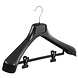 Mantelhanger - Kostuumhanger - Jassenhanger - Volwassenen - ETR49 - 50 Stuks - Kunststof - Zwart - Gebogen Model - Schouderverbreding 7,4 cm - Anti-slip Knijpers - 49 cm - Kledinghanger - Kleerhanger - ETR-Serie Mantelhanger - Kostuumhanger - Jassenhanger - Volwassenen - ETR49 - 50 Stuks - Kunststof - Zwart - Gebogen Model - Schouderverbreding 7,4 cm - Anti-slip Knijpers - 49 cm - Kledinghanger - Kleerhanger - ETR-Serie