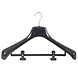 Mantelhanger - Kostuumhanger - Jassenhanger - Volwassenen - ETR49 - 50 Stuks - Kunststof - Zwart - Gebogen Model - Schouderverbreding 7,4 cm - Anti-slip Knijpers - 49 cm - Kledinghanger - Kleerhanger - ETR-Serie Mantelhanger - Kostuumhanger - Jassenhanger - Volwassenen - ETR49 - 50 Stuks - Kunststof - Zwart - Gebogen Model - Schouderverbreding 7,4 cm - Anti-slip Knijpers - 49 cm - Kledinghanger - Kleerhanger - ETR-Serie