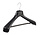Mantelhanger - Kostuumhanger - Jassenhanger - Volwassenen - ETR49 - 10 Stuks - Kunststof - Zwart - Gebogen Model - Schouderverbreding 7,4 cm - Broeklat met Schuim - 49 cm - Kledinghanger - Kleerhanger - ETR-Serie