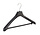 Mantelhanger - Kostuumhanger - Jassenhanger - Volwassenen - EU45 - 40 Stuks - Kunststof - Zwart - Schouderverbreding 4 cm - Anti-slip Broeklat - 45 cm - Kledinghanger - Kleerhanger - EU-Serie