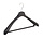 Mantelhanger - Kostuumhanger - Jassenhanger - Volwassenen - EU50 - 50 Stuks - Kunststof - Zwart - Schouderverbreding 4 cm - Anti-slip Broeklat - 50 cm - Kledinghanger - Kleerhanger - EU-Serie